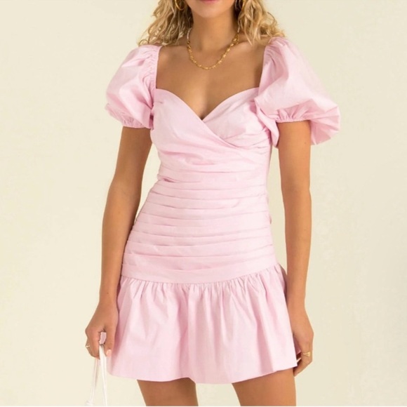 Hello Molly Dresses & Skirts - Hello Molly  Barbie Time Pink Mini Ruched Dress size‎ 4